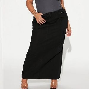 Plus Black Out & About Maxi Skirt Sz.3X